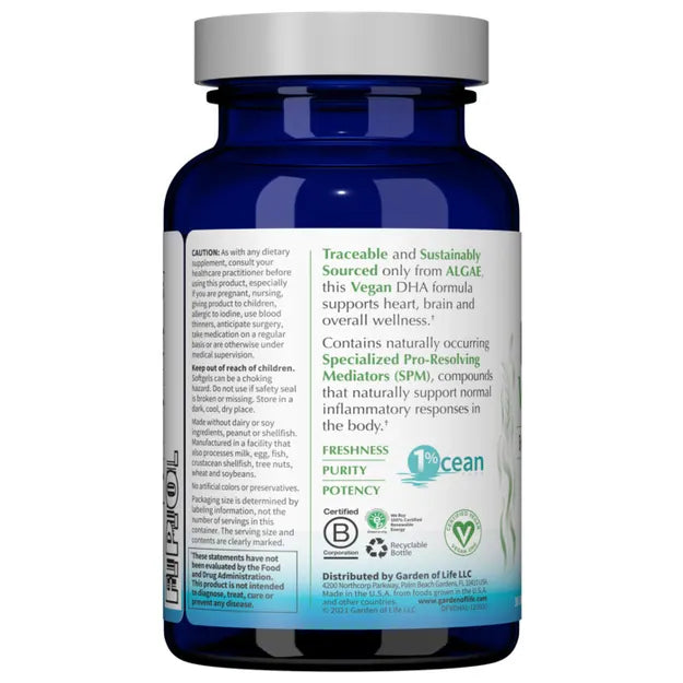 Garden of Life Dr. Formulated Vegan DHA 30ct SOFTGELS