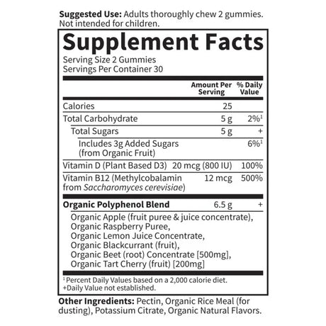 Garden of Life Beets Raspberry 60ct GUMMY