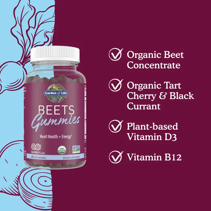 Garden of Life Beets Raspberry 60ct GUMMY