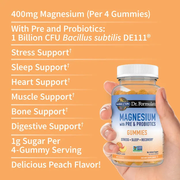 Garden of Life Dr. Formulated Magnesium Peach 60ct GUMMY