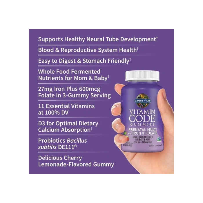 Garden of Life Vitamin Code Prenatal Multi Cherry Lemonade 90ct GUMMY