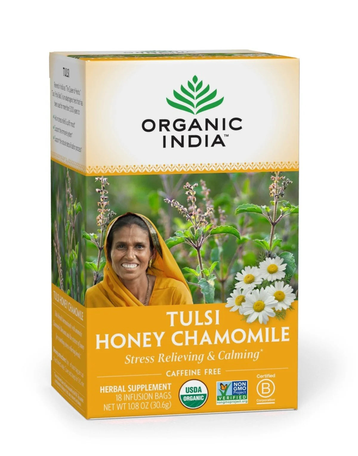 ORGANIC INDIA Tulsi Tea Honey Chamomile 18 BAG