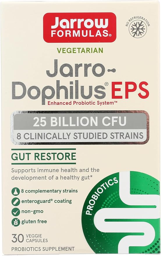 Jarro Dophilus EPS 25 Billion CFU 8 Clinically Studied Strains 60 Veg Capsules