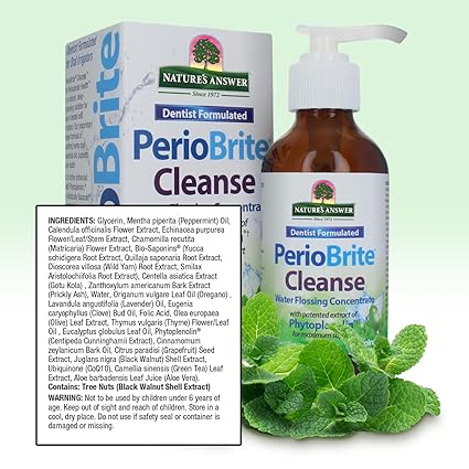 NATURE'S ANSWER Oral Rinse and Oral Cleansing Concentrate | Cool Mint Flavor