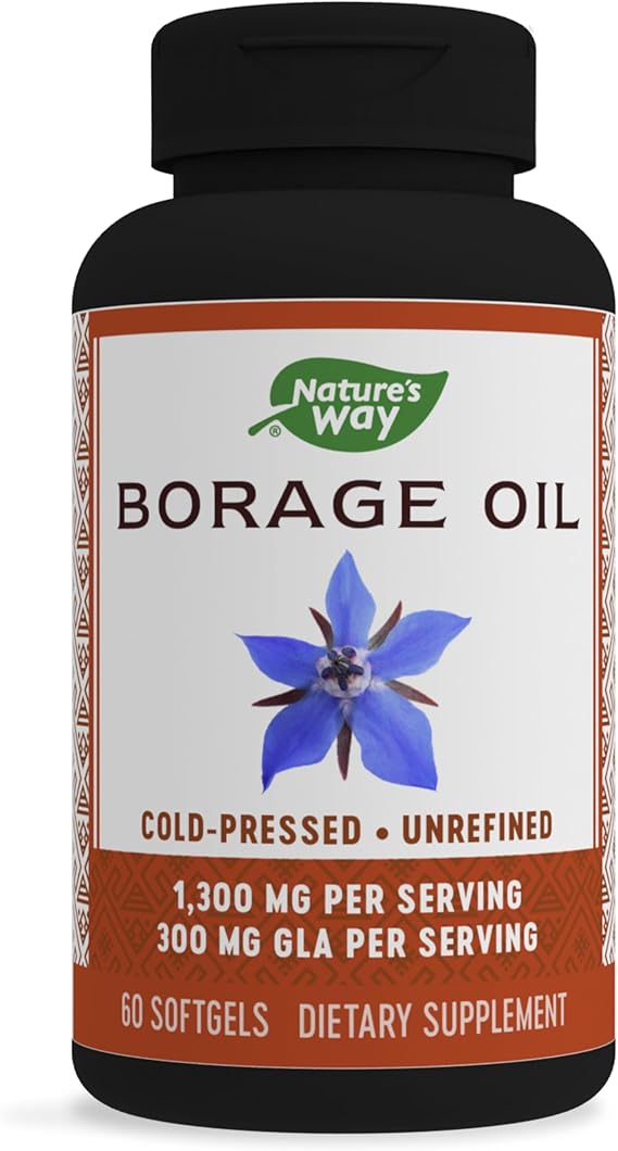 Borage Oil Cold Pressed 1300 mg 30 Soft Gels