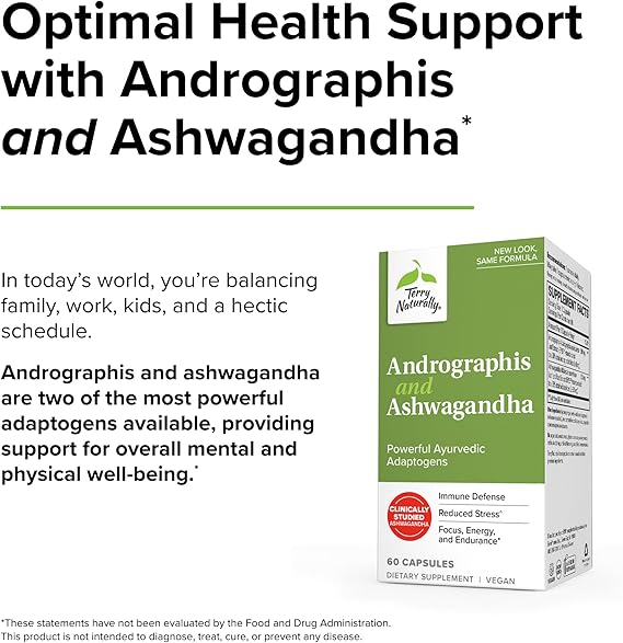 Andrographis and Ashwagandha Adaptogens Capsules