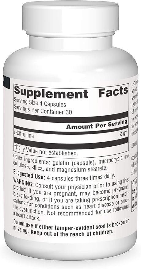 SOURCE NATURALS L-CITRULLINE 500MG CAPS 60C