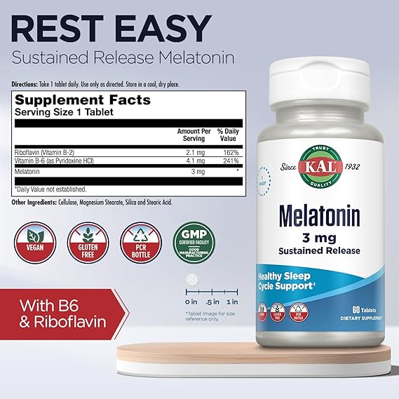 Kal Melatonin 3 mg Sustained Release