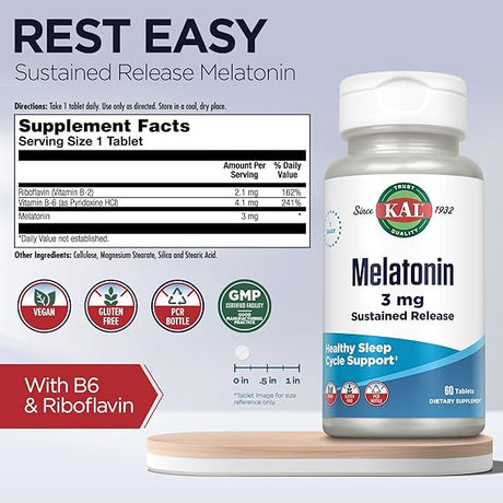 Kal Melatonin 3 mg Sustained Release