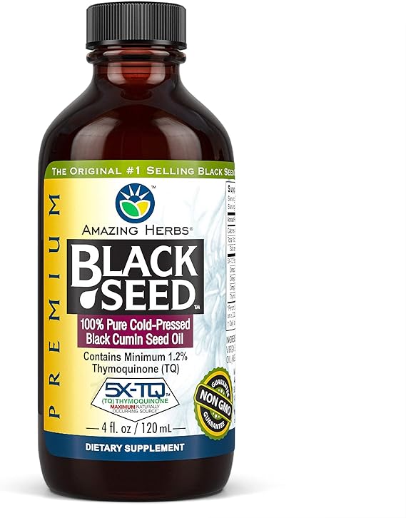 AMAZING HERBS PREMIUM BLACK SEED OIL 4OZ