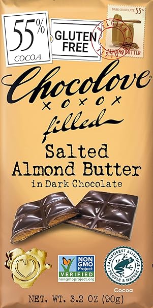 CHOCOLOVE Salted Alm Butter Dk Choc 55% 3.2 OZ