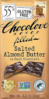 CHOCOLOVE Salted Alm Butter Dk Choc 55% 3.2 OZ