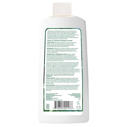 Desert Essence TEA TREE OIL MOUTHWASH 8 Liquid