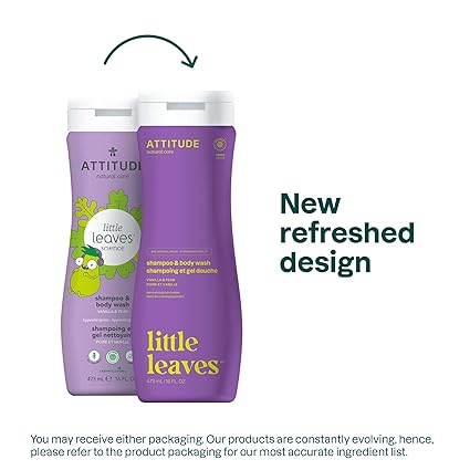 ATTITUDE LITTLE LEAVES 2-IN-1 SHAMPOO VANILLA & PEAR 16OZ