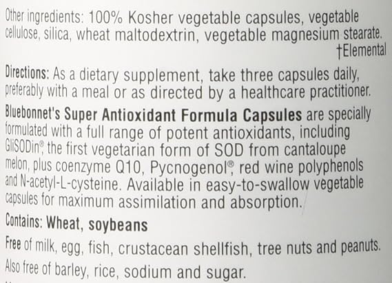 Blue Bonnett Super Antioxidant Formula