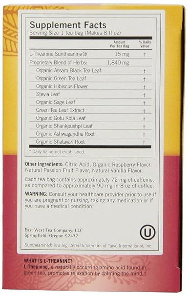 YOGI TEA Raspberry Passion Perfect Energy 16 BAG