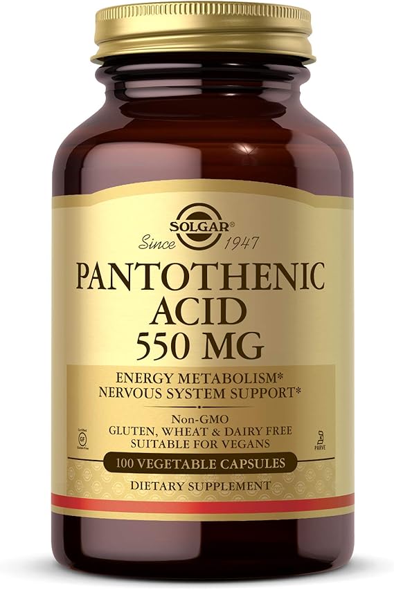 Solgar Pantothenic Acid 550 mg Vegetable Capsules 100V cap