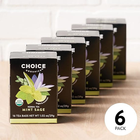 CHOICE ORGANIC TEAS Mint Sage Tea 16 BAG