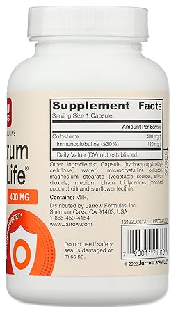 JARROW 30% Immunoglobulins Colostrum Prime Life 400 mg