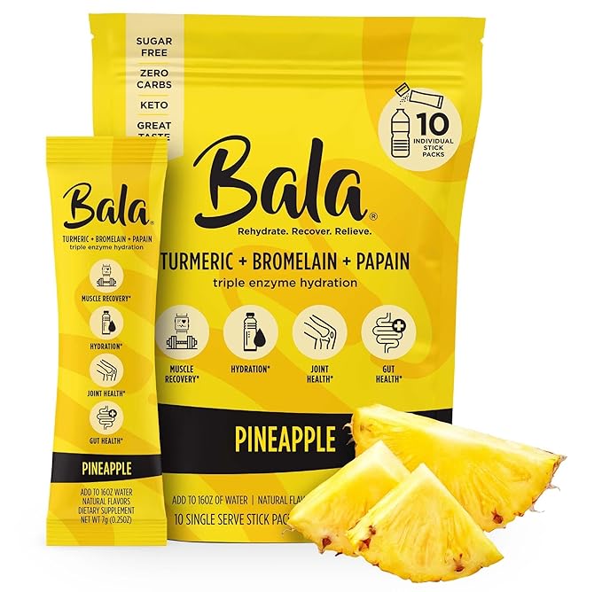 Bala Turmeric+Bromelain+Papain triple enzyme hydration Pineapple