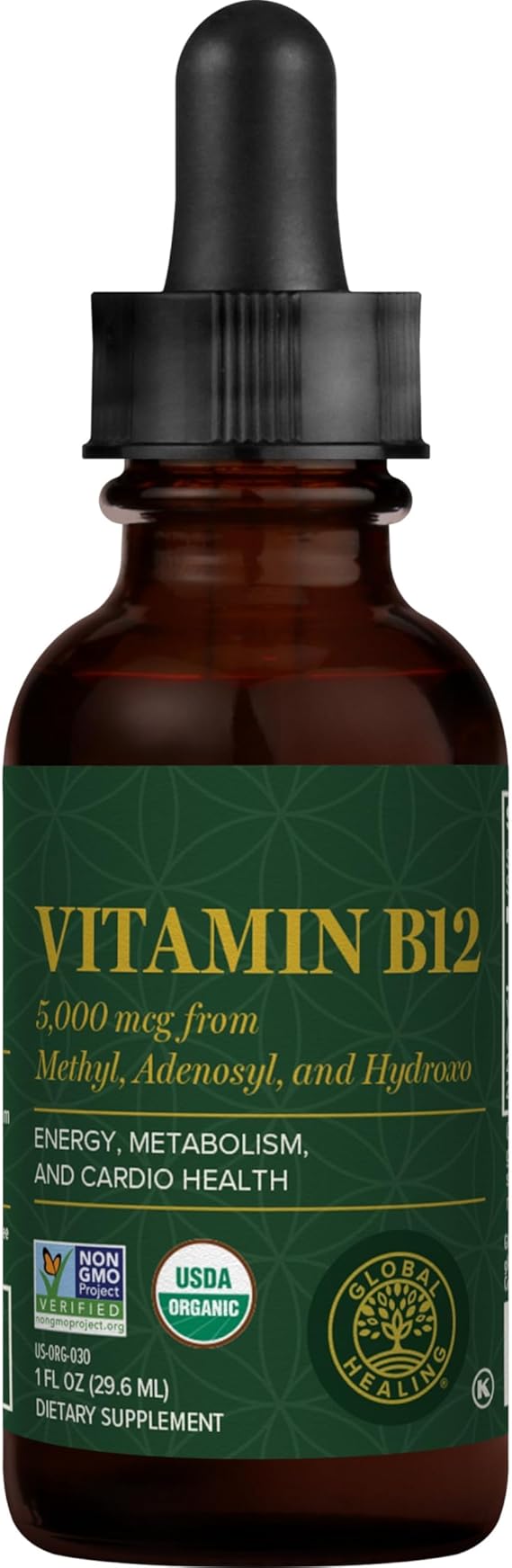 GLOBAL HEALING VITAMIN B12 5000 MCG 1OZ