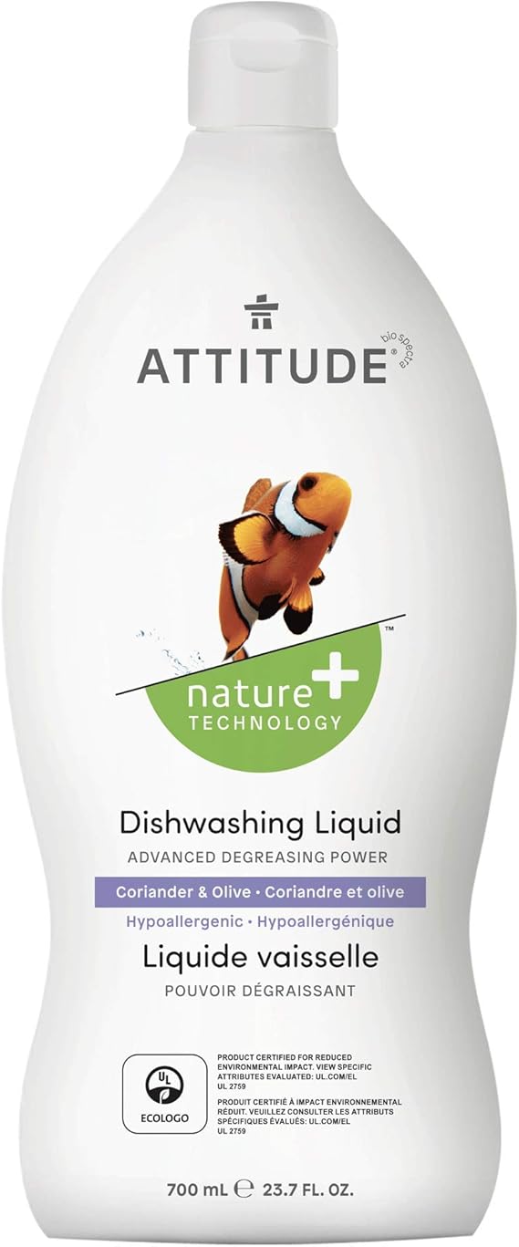 ATTITUDE DISH WASHING LIQUID CORIANDER & OLIVE 24 OZ