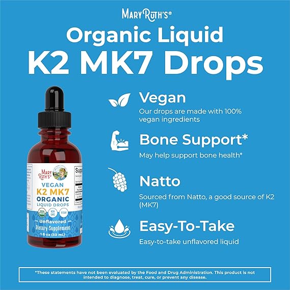 Mary Ruth’s Vegan K2 MK7 Organic Liquid Drops