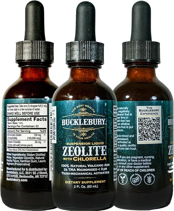 BUCKLEBURY ZEOLITE W/ CHLORELLA LIQUID SUSPENSION 2OZ