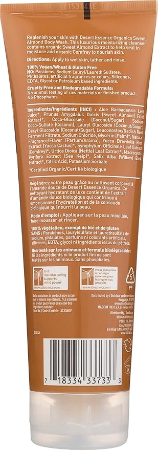 Desert Essence ALMOND BODY WASH 8 Liquid