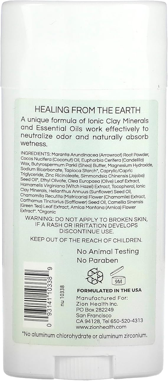 Zion Health Clay Dry Bold - Fragrance Free 2.8 oz