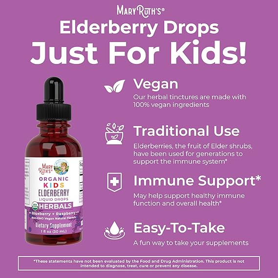 Mary Ruth’s Organic Kids Elderberry Liquid Drops (1 oz)