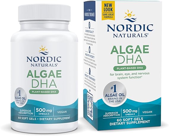 Nordic Naturals Algae DHA 500 mg 60 Soft Gels