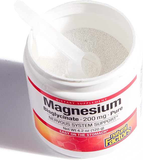 Natural Factors MAGNESIUM BISGLYCINATE 200 MG PURE 5.1/OZ