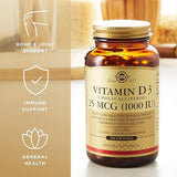 Solgar Vitamin D3 (Cholecalciferol) 25 mcg (1000 IU) Softgels 250softgel