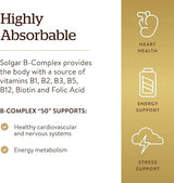 Solgar B-Complex "50" Vegetable Capsules 250V cap