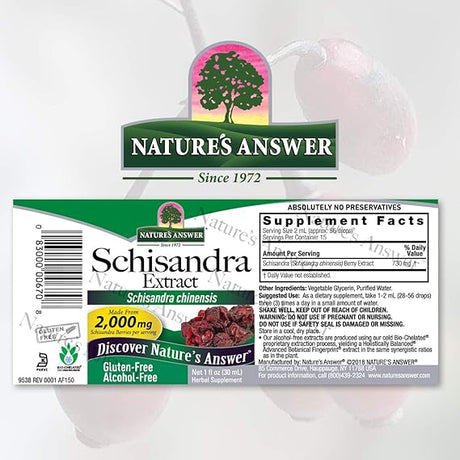 NATURE'S ANSWER ALC FREE SCHIZANDRA 1OZ