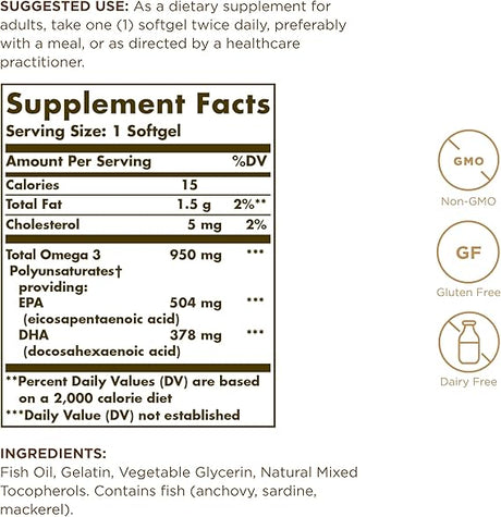 Solgar Triple Strength Omega 3 950 MG EPA & DHA