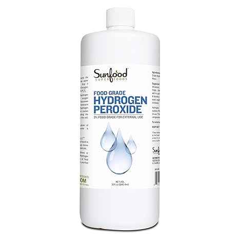 SUNFOOD SUPERFOODS FOOD GRADE HYDROGEN PEROXIDE 3% 32OZ