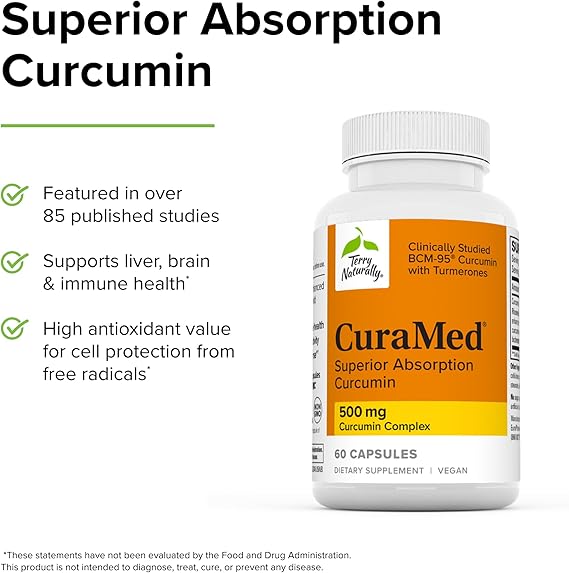 CuraMed Inflammation Response Curcumin 500mg 60 Vegan Capsules