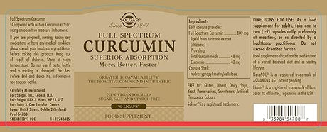 Solgar Full Spectrum Curcumin Liquid Extract Softgels 90softgel