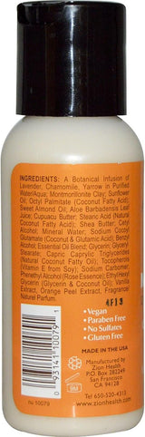 Zion Health  Moisture Intense  Daily Lotion - Orange Vanilla 2 oz