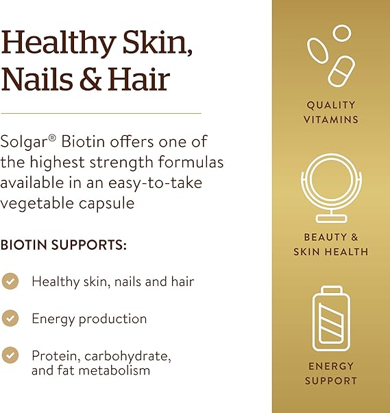 Solgar Biotin 10,000 mcg Vegetable Capsules 60V cap