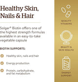 Solgar Biotin 10,000 mcg Vegetable Capsules 60V cap