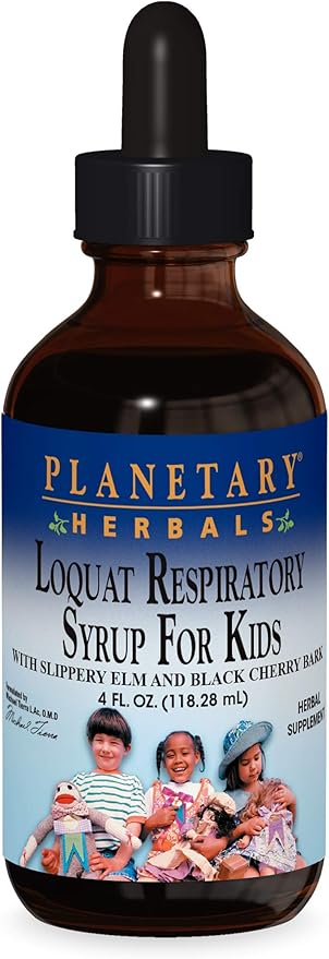 PLANETARY HERBALS LOQUAT RESPIRATORY SYRUP FOR KIDS 4 FL OZ