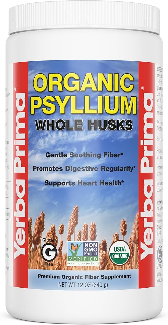 YERBA PRIMA ORG PSYLLIUM WHOLE HUSKS 12OZ