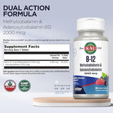 Kal B-12 Methylcobalamin Adenosyl Mixed Berry 60CT 2000MCG Lozenge