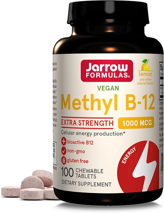 Jarrow Formulas Chewable B-12 1,000 mcg Lemon Flavor