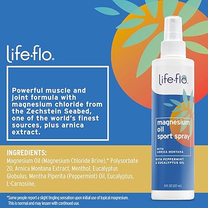 LifeFlo Magnesium Oil Sport 8floz