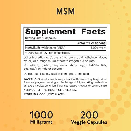 JARROW MSM 1,000 mg Vegan