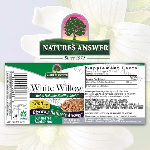 Nature's Answer White Willow 1oz Alcohol Free